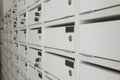 Wooden white mailboxes locker