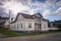 Wooden white old house in Puerto varas in Chile Royalty Free Stock Photo