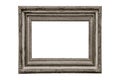 Wooden wide photo frame white background shabby chic greyish luxury