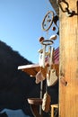 Wooden wind chimes Royalty Free Stock Photo