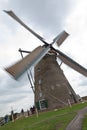 Wooden wind mill from Holland Royalty Free Stock Photo