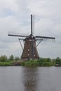 Wooden wind mill from Holland Royalty Free Stock Photo