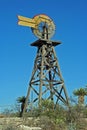 West Texas wooden windmill in the Big Bend area Royalty Free Stock Photo