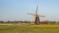 Wooden windmill on countryside