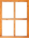 Wooden window frame isolated Royalty Free Stock Photo