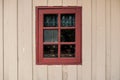 Wooden with window old house and grunge background Royalty Free Stock Photo