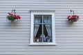 Wooden window in KungÃÂ¤lv, Sweden Royalty Free Stock Photo