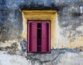 Wooden window at the old house in Penang, Malaysia Royalty Free Stock Photo