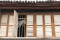 Wooden window in Penang Royalty Free Stock Photo