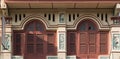 Wooden window shutters - famous local architecture in Georgetown, Penang, Malaysia.