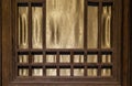 Wooden windows blocked by silk