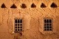Wooden windows . Ouarzazate. Morocco. Royalty Free Stock Photo