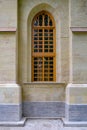 Wooden Windows of the temple in the Gothic style. Temple in the deep forest. Travel in nature, adventure Royalty Free Stock Photo