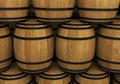 Wooden wine barrels alcohol beer barrel