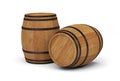 Wooden wine barrels alcohol beer barrel Royalty Free Stock Photo