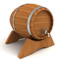 Wooden wine storage barrel drum with tap