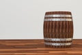 Wooden winery barrel with white background, 3d rendering