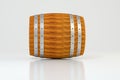 Wooden winery barrel with white background, 3d rendering