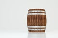 Wooden winery barrel with white background, 3d rendering