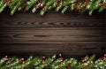 Wooden winter background