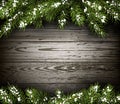 Wooden winter background