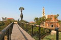 St. Peter Church and wooden bridge in Yafo, Israel.