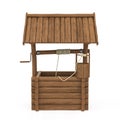 Wooden Wishing Well Isolated