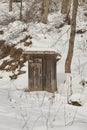 Privy after heavy snow fall