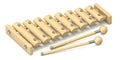 Wooden xylophone 3D