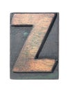 Wooden Z typeface