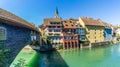 Woodenbridge over Limmat River in Baden - Switzerland Royalty Free Stock Photo