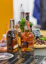 Woodford bourbon whisky booth at Whisky Dram. Kiev, Uktaine. Royalty Free Stock Photo