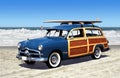 Woodie on the beach Royalty Free Stock Photo