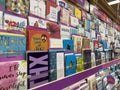 Woodinville, WA USA - circa December 2022: Angled, selective focus on greeting cards for sale inside the gift section of a Haggen Royalty Free Stock Photo