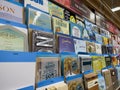 Woodinville, WA USA - circa December 2022: Angled, selective focus on greeting cards for sale inside the gift section of a Haggen Royalty Free Stock Photo