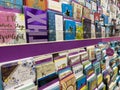 Woodinville, WA USA - circa December 2022: Angled, selective focus on greeting cards for sale inside the gift section of a Haggen Royalty Free Stock Photo