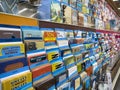 Woodinville, WA USA - circa December 2022: Angled, selective focus on greeting cards for sale inside the gift section of a Haggen Royalty Free Stock Photo