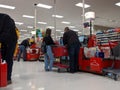 Customers checking out inside a Target store Royalty Free Stock Photo