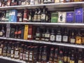 View of a liquor shelf inside of a Target grocery store