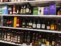 Woodinville, WA / USA - circa February 2020: View of a liquor shelf inside of a Target grocery store