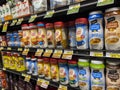 Woodinville, WA USA - circa May 2022: Angled view of a variety of coffee creamers for sale inside a Haggen grocery store