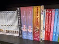 Woodinville, WA USA - circa November 2022: Close up view of Madoka Magica manga for sale inside a Barnes and Noble store