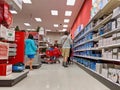 People browsing Christmas decorations before Black Friday inside a Target retail