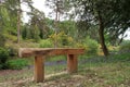 Woodland bench in rural Sussex. England.