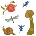 Woodland fairytale folk illustrations