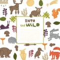 Woodland Forest Animals Vector Set Royalty Free Stock Photo