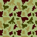 Woodland hunting camoflauge seamless pattern