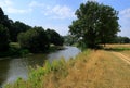 Woodland landscape along the River Medway to Teston Bridge Royalty Free Stock Photo