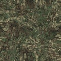 Woodland military camouflage hexagonal netting seamless pattern background Royalty Free Stock Photo