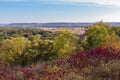 Above woodlands and fields at frontenac state park